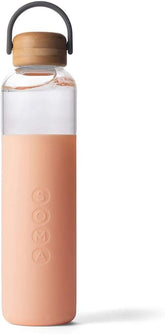 Soma Glass Water Bottle with Silicone Sleeve, BPA-Free, Blush, 25oz