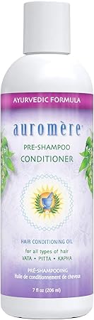 Auromere Ayurvedic Pre-Shampoo Conditioner - Vegan, Cruelty Free, Natural, Non GMO, Moisturizing, Paraben Free, Sulfate Free, All Natural Hair Conditioning Oil for All Types of Hair (7 fl oz), 1 pack
