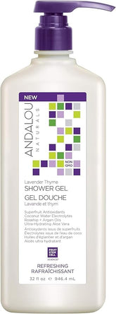 Andalou Naturals Mind & Body Refreshing Shower Gel, Lavender Thyme, 32 Ounce