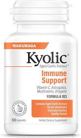 Kyolic Aged Garlic Extract Formula 103 Immune Support, 100 Capsules (Packaging May Vary)