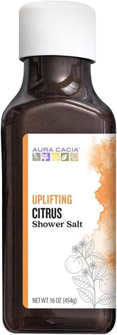 Aura Cacia Uplifting Citrus Shower Salts | 16 oz.