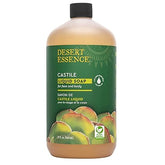 Desert Essence Castile Liquid Soap With Eco-Harvest Tea Tree Oil - 32 Fl Oz - Face & Body Cleansing - Coconut & Olive Oil - May Diminish Imperfections & Help Reduce Oil
