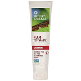 Desert Essence Natural Neem Toothpaste - Cinnamint - 6.25 Oz - Pure Essential Oil - Baking Soda - Complete Oral Care - Sea Salt - Refreshing Taste - Promotes Buildup Reduction