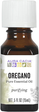 Aura Cacia 100% Pure Oregano Essential Oil, GC/MS Tested for Purity, 15 ml, Origanum vulgare, 0.5 Fl Oz
