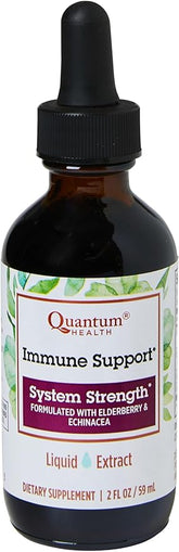 Quantum Health Immune Support Elderberry Echinacea Goldenseal Liquid Extract - Daily Wellness Herbal Immunity Formula for Women & Men - High Dose, Fast Absorption Tincture - 2 Fl Oz