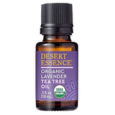 Desert Essence Organic Essential Oil - Lavender Tea Tree Oil - 0.6 Fl Oz - Relaxing Aromatherapy - Soothes and Calms Skin - Freshens Laundry - House Cleanser - Relaxing - Vegan - USDA Certified