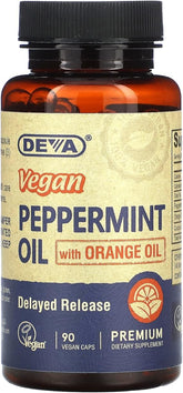Deva Nutrition Vegan Peppermint Oil Delayed Release Capsules, 90 Count