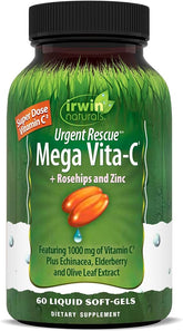 Irwin Naturals Vita C Plus Urgent Rescue 60 Sgels