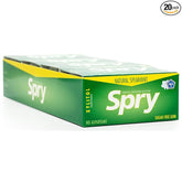 Spry Fresh Natural Xylitol Chewing Gum Dental Defense System Aspartame-Free Sugar Free Gum (Spearmint, 10 Count Blister Cards - Pack of 20)