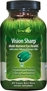 Irwin Naturals Vision Sharp Multi-Nutrient Eye Health with Lutein, Bilberry & Omega-3s - 42 Liquid Softgels