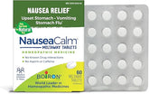 Boiron NauseaCalm Relief for Upset Stomach, Nausea, and Vomiting Due to Stomach Flu, Overindulgence, or Motion Sickness - Non-Drowsy - 60 Count