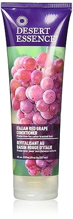 Desert Essence Italian Red Grape Conditioner Antioxidant-Rich Resveratrol, Organic Sea Kelp & Nettle Extracts Minerals & Vitamins - Vegan, Gluten-Free, Cruelty-Free - 8oz