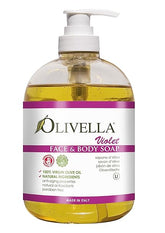 OLIVELLA Liquid Soap, Violet, 16.9 Fluid Ounce