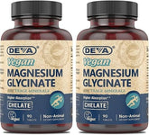 DEVA Vegan Magnesium Glycinate 300mg with Trace Minerals, Higher Absorption, Chelated Magnesium, 90 Tablets