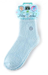 Earth Therapeutics Aloe Vera Socks � Infused with Natural Aloe Vera & Vitamin E � Helps Dry Feet, Cracked Heels, Calluses, Rough Skin, Dead Skin � Use with Your Favorite Lotions � Blue