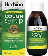 Herbion Naturals Cough Syrup with Stevia, Green, Sugar Free, 5.0 Fl Oz