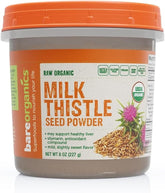 BareOrganics Milk Thistle Seed Powder, Superfood Powder, Organic Dietary Supplement, 8 Ounces