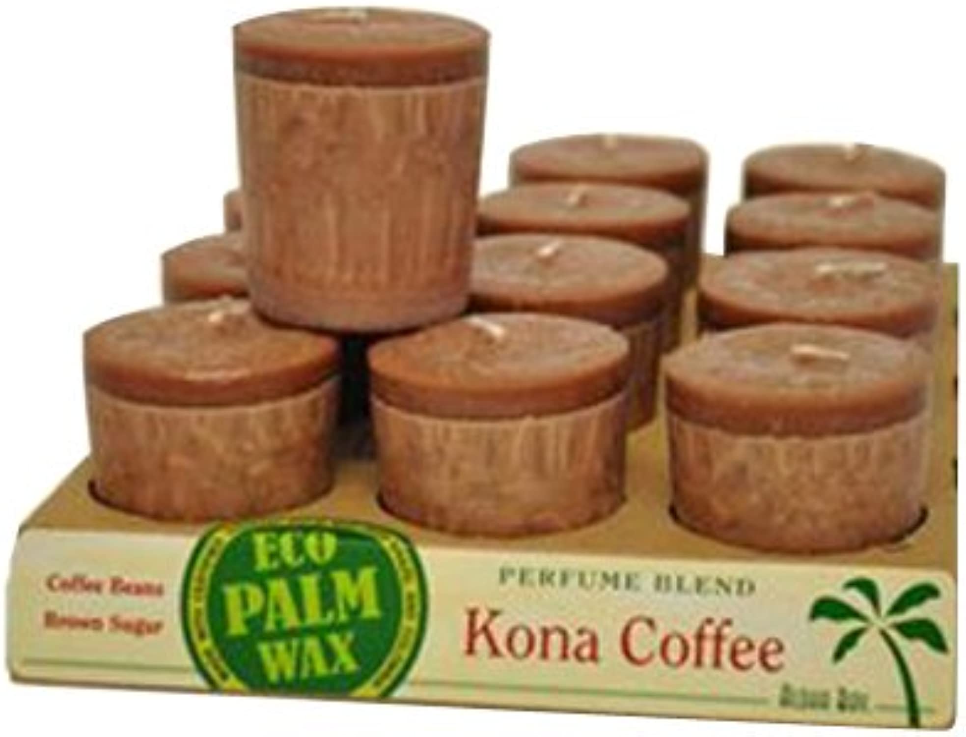 760860011522-ALOHA BAY-Candle Votives Kona Coffee Brown