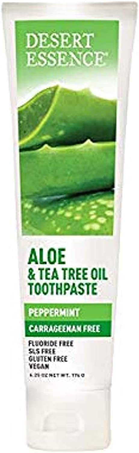 718334334424-DESERT ESSENCE-Aloe & Tea Tree Oil Carrageenan Free Toothpaste
