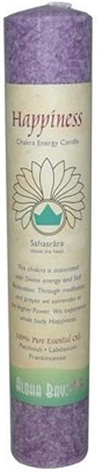 760860251010-ALOHA BAY-Candle Chakra Pillar Happiness Violet