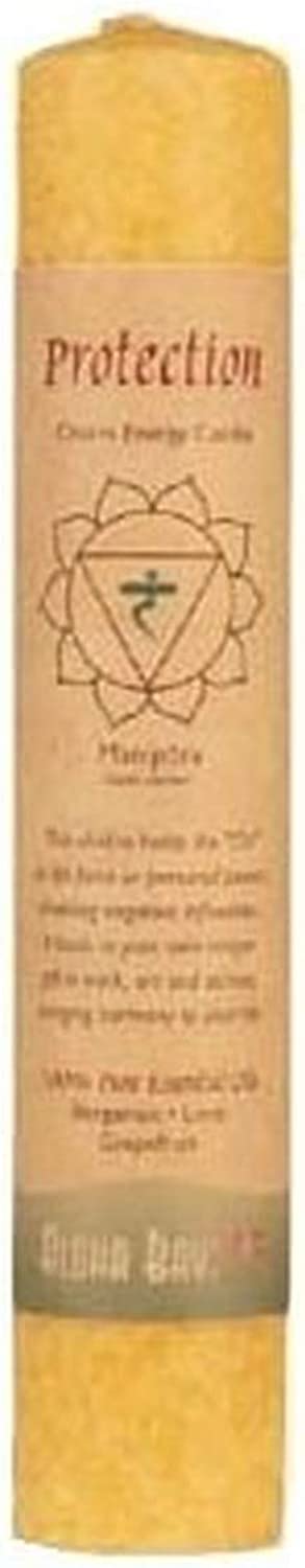 760860251058-ALOHA BAY-Candle Chakra Pillar Protection Yellow