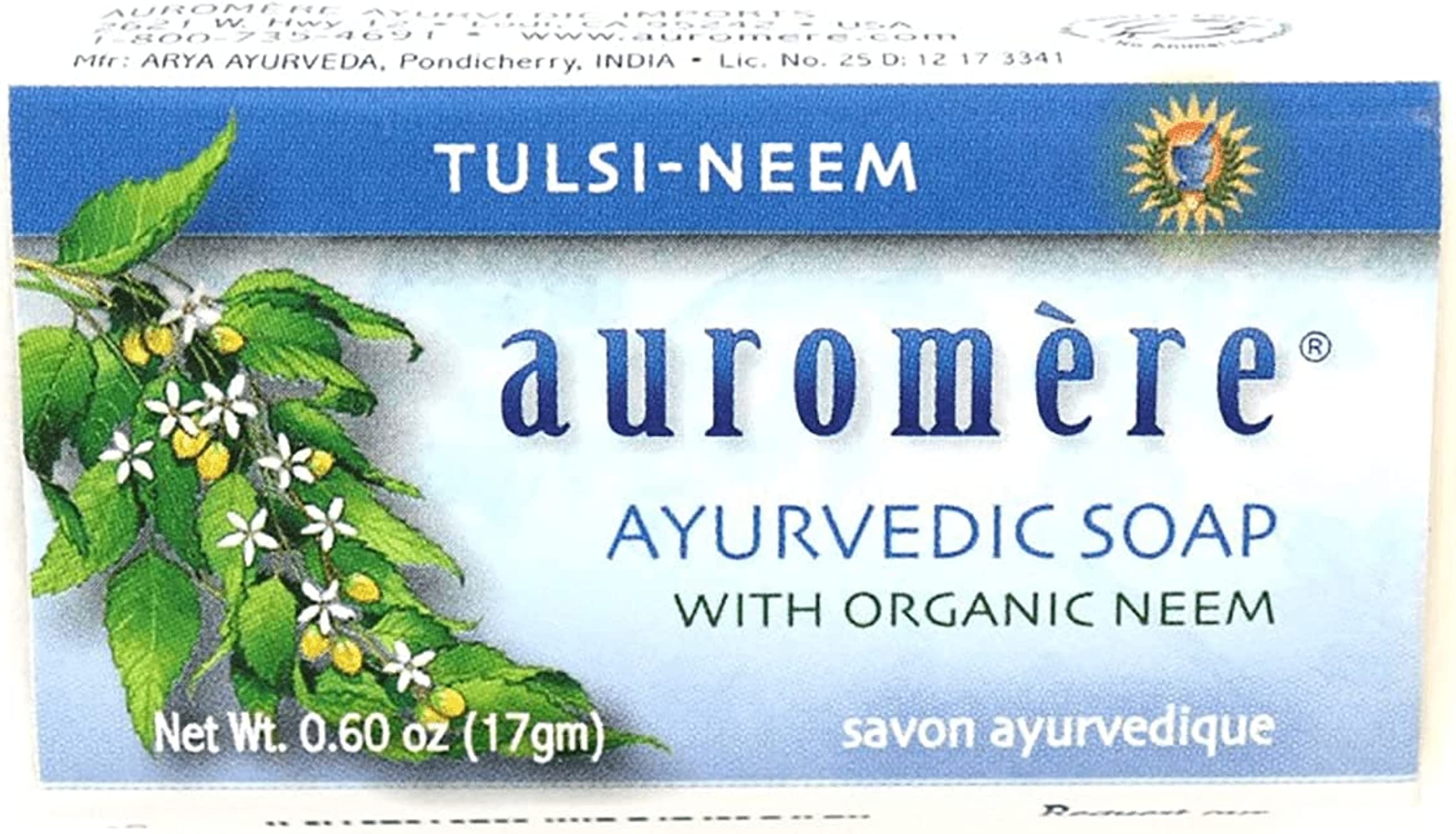 027275400205-AUROMERE-Ayurvedic Bar Soap Tulsi Neem