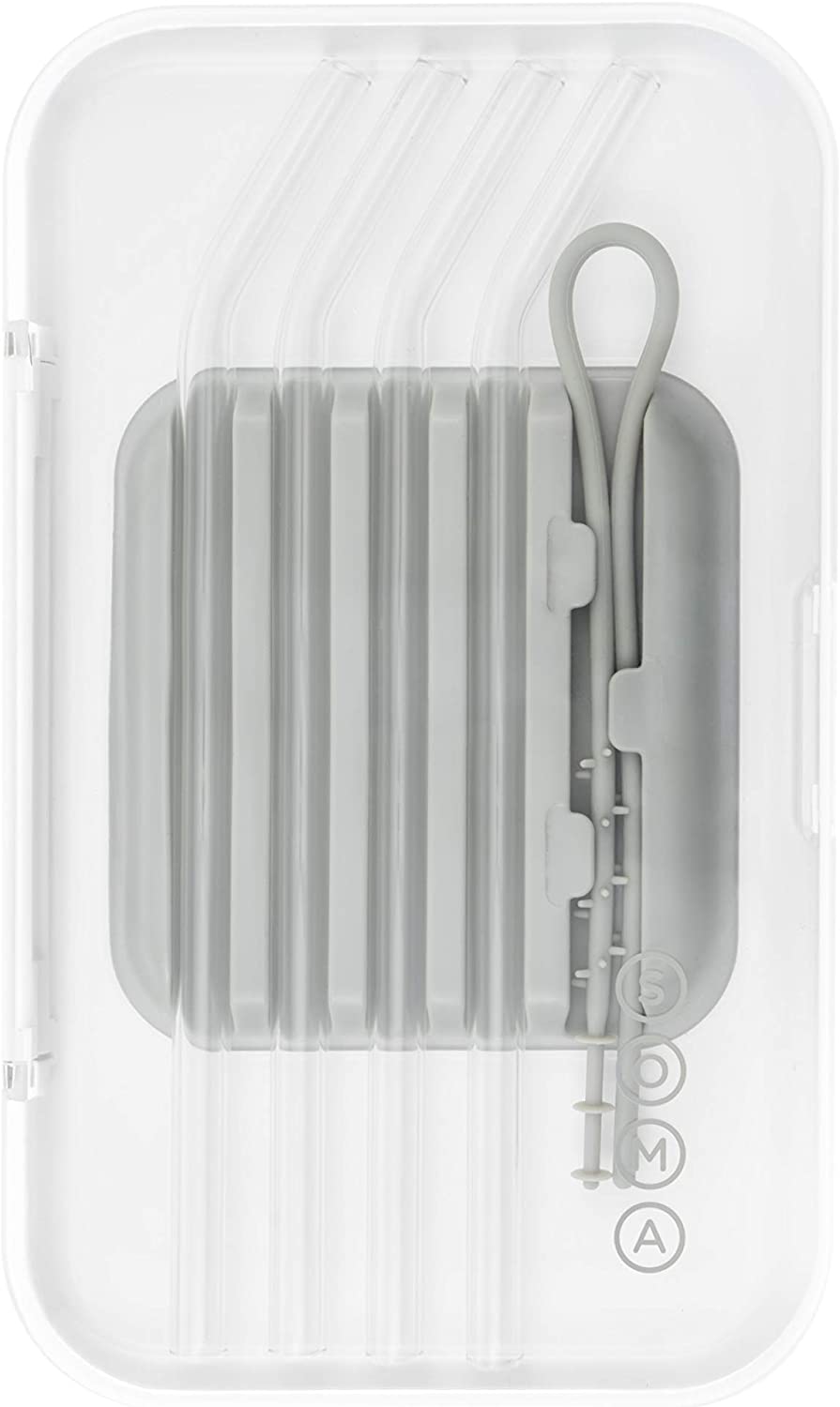 810119025227-SOMA-Glass Straw Set Clear