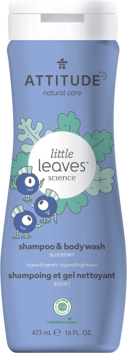 626232110166-ATTITUDE-Little Leaves 2-In-1 Shampoo Blueberry