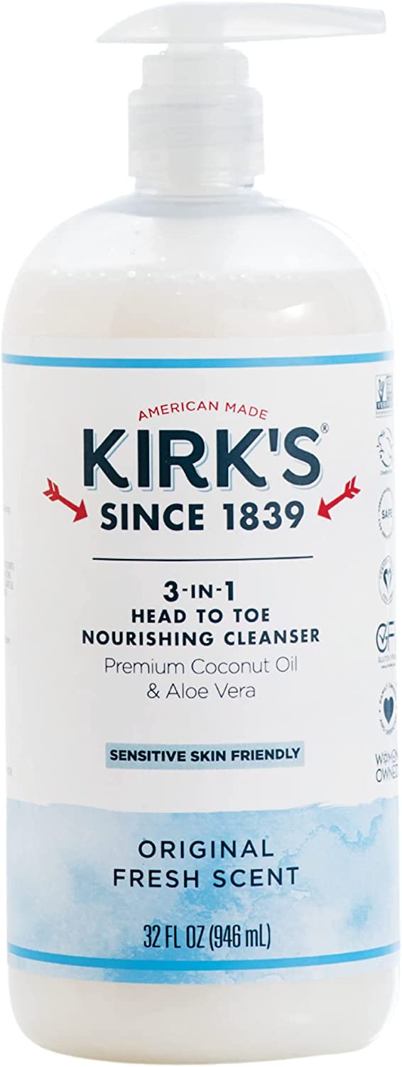 639844110196-KIRK'S NATURAL-3-in-1 Head to Toe Nourishing Cleanser Original Fresh Scent