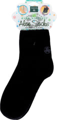 073377917943-EARTH THERAPEUTICS-Moisturizing Aloe Vera and Vitamin E Infused Socks - Black