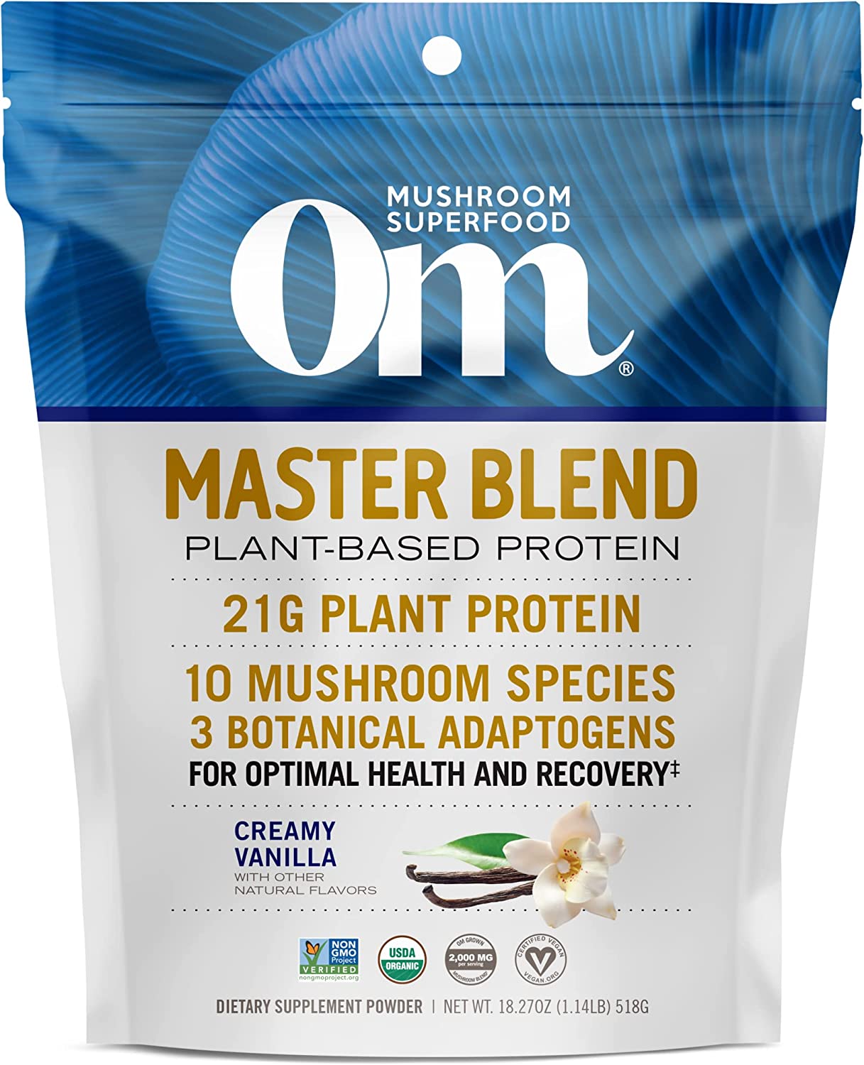 850011996935-OM MUSHROOM-Mushroom Master Blend Protein Vanilla 518 g