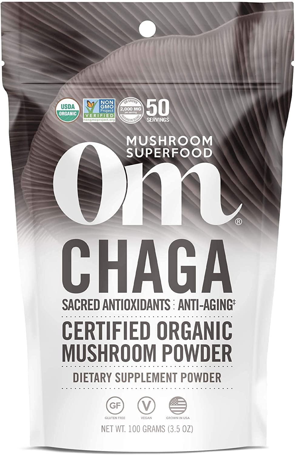 857727004091-OM MUSHROOM-Chaga Mushroom Superfood Powder