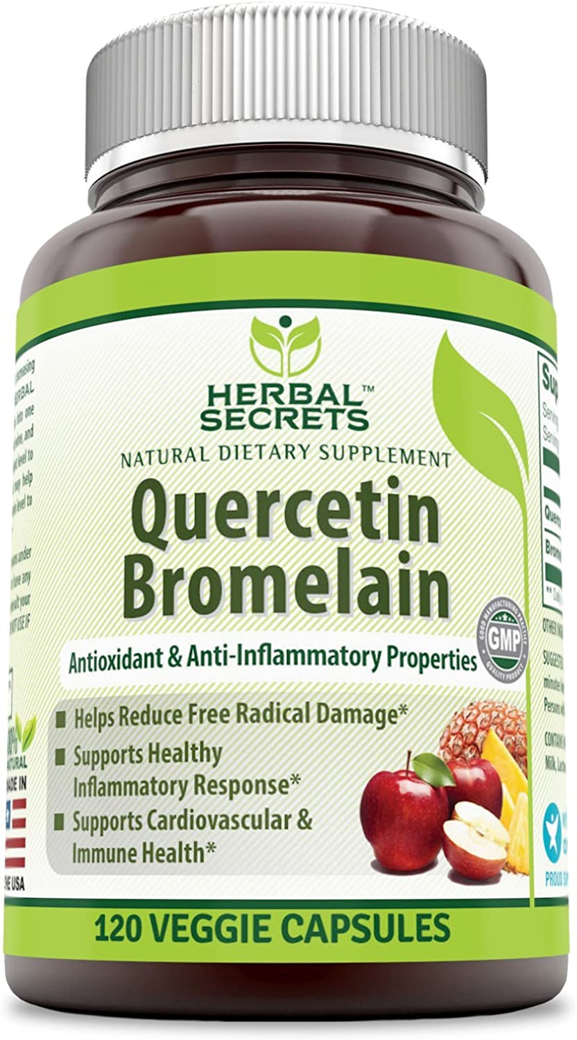 810180027250-AMAZING NUTRITION-Herbal Secrets Quercetin w/ Bromelain 800 mg