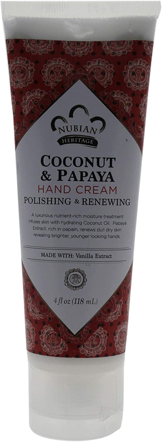 764302103431-NUBIAN HERITAGE-Polishing & Renewing Hand Cream Coconut & Papaya