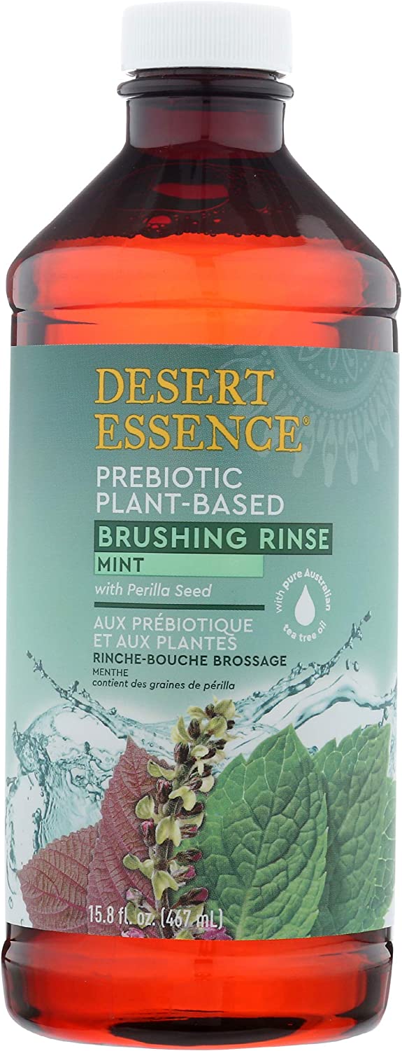 718334334394-DESERT ESSENCE-Mint Prebiotic Plant Based Brushing Rinse