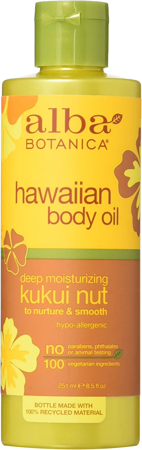 724742008345-ALBA BOTANICA-Hawaiian Organic Massage Oil Kukui Nut
