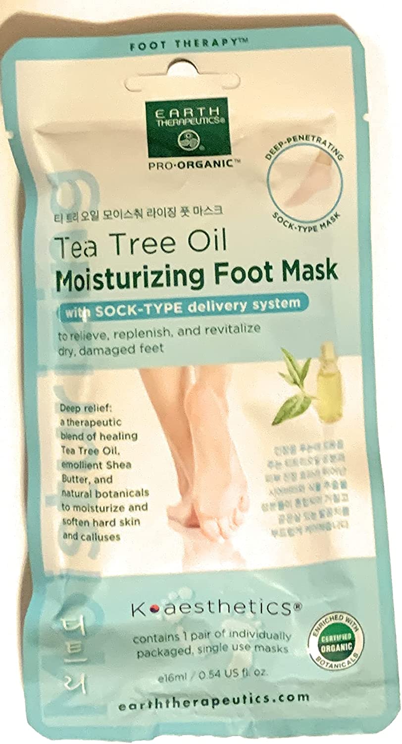704694903110-EARTH THERAPEUTICS-Tea Tree Oil Moisturizing Foot Mask
