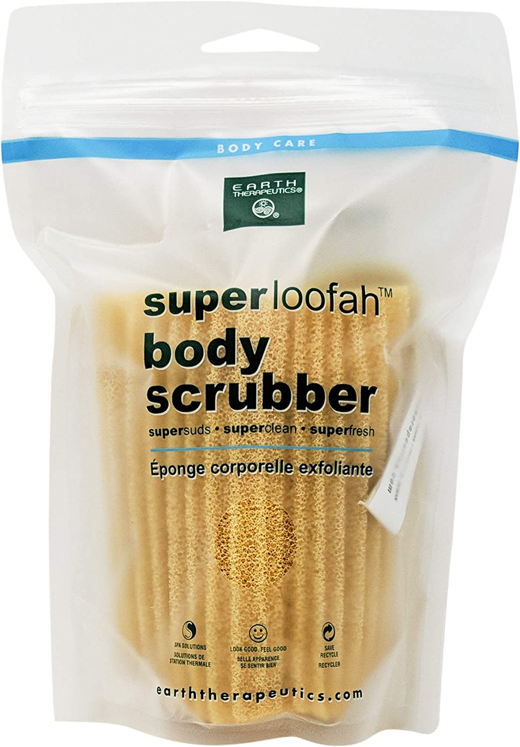 073377081354-EARTH THERAPEUTICS-Super Loofah Body Scrubber