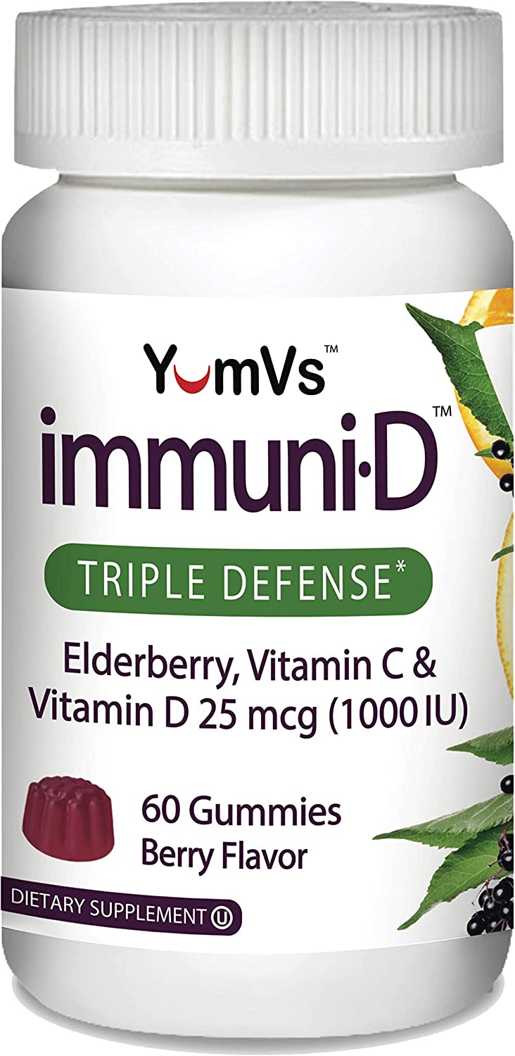 810048610129-YUM-V'S-Immuni-D (Elderberry +C +D) Adults