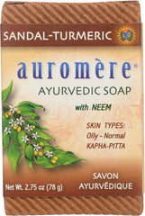 027275400014-AUROMERE-Ayurvedic Bar Soap Sandal-Turmeric