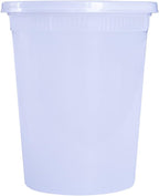 Deli Food Container (24 set - 32 oz) | with Lids - For Storage, Slime, Takeout, Leftovers Includes Air-Tight Lids, Ideal for Soups, Stews, and Meal Prep