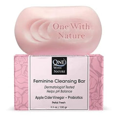 One With Nature Feminine Cleansing Bar Soap Petal Fresh 3.5 oz Bar Soap