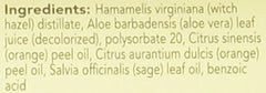 Bretanna Witch Hazel Face and BodyToner Citrus Sage, Infused Essential Oil of Aloe and Sage 8.75 fl oz