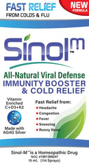Sinol-M All-Natural Cold/Flu Defense Nasal Rinse with Immunity Booster & Cold Relief, 15 ml
