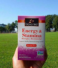 Bravo Tea Energy and Stamina Caffeine Free 20 Tea Bags