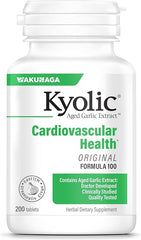 Kyolic Aged Garlic Extract Formula 100, Original Cardiovascular, 200 Tablets (Packaging May Vary)