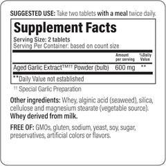 Kyolic Aged Garlic Extract Formula 100, Original Cardiovascular, 200 Tablets (Packaging May Vary)