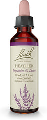 Bach Original Flower Remedies, Heather for Empathy, Natural Homeopathic Flower Essence, Holistic Wellness, Vegan, 20mL Dropper