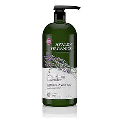 Avalon Organics Bath & Shower Gel, Nourishing Lavender, 32 Oz