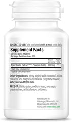 Kyolic Aged Garlic Extract Formula 100, Original Cardiovascular, 200 Tablets (Packaging May Vary)